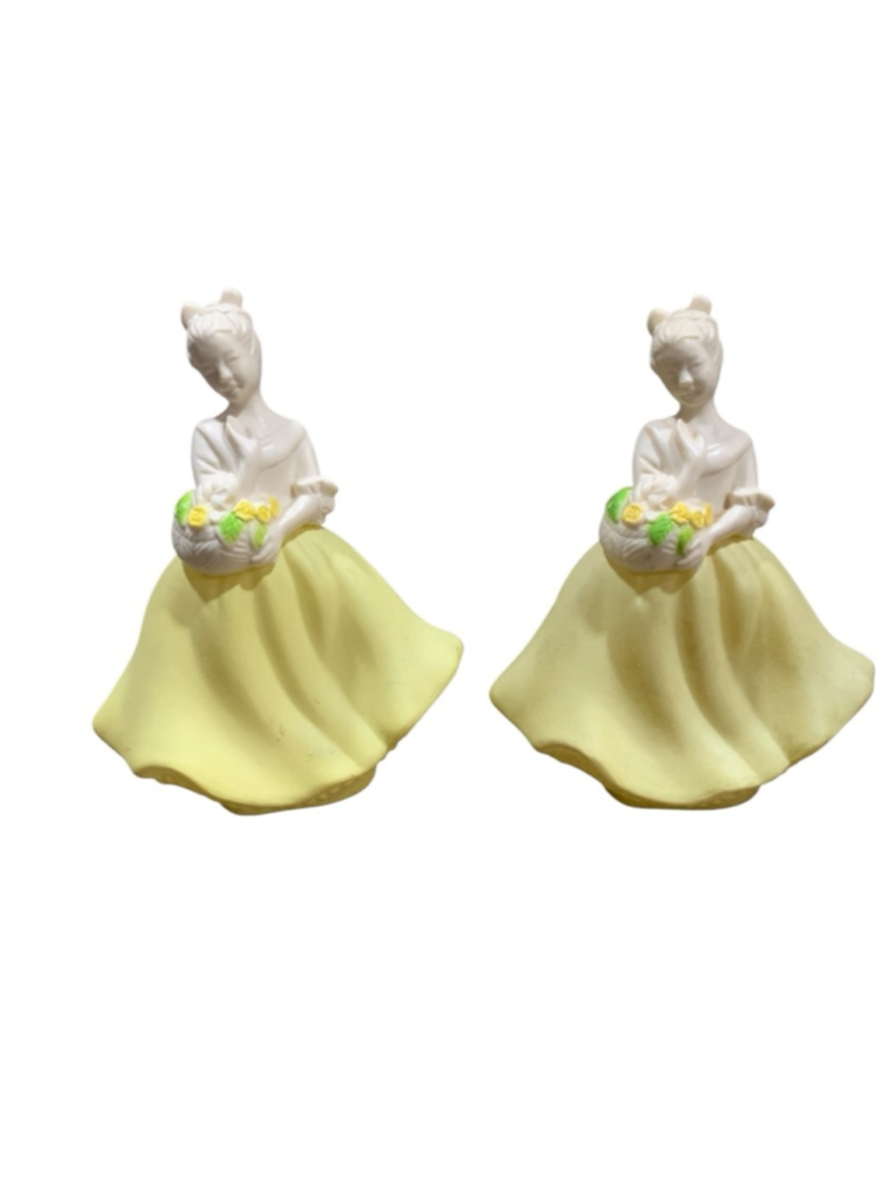 Vntg 70’s Avon Yellow & White Somewhere Topaze Cologne Decanter Set One Size